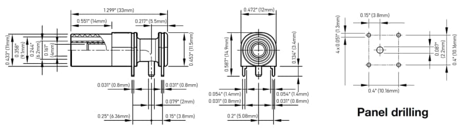 デコピンページ 73099 Right-Angle Mounting Safety Jacks for PCB - Pomona
